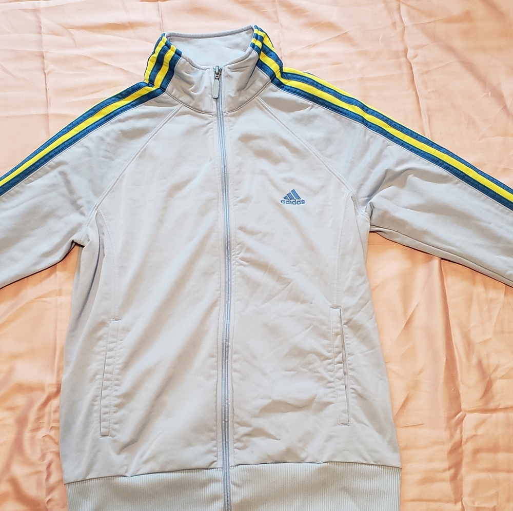 Blue Adidas track suit jacket medium